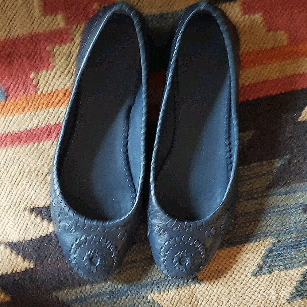 JACK ROGERS WAVERLY LEATHER BALLET FLATS - Picture 2 of 5